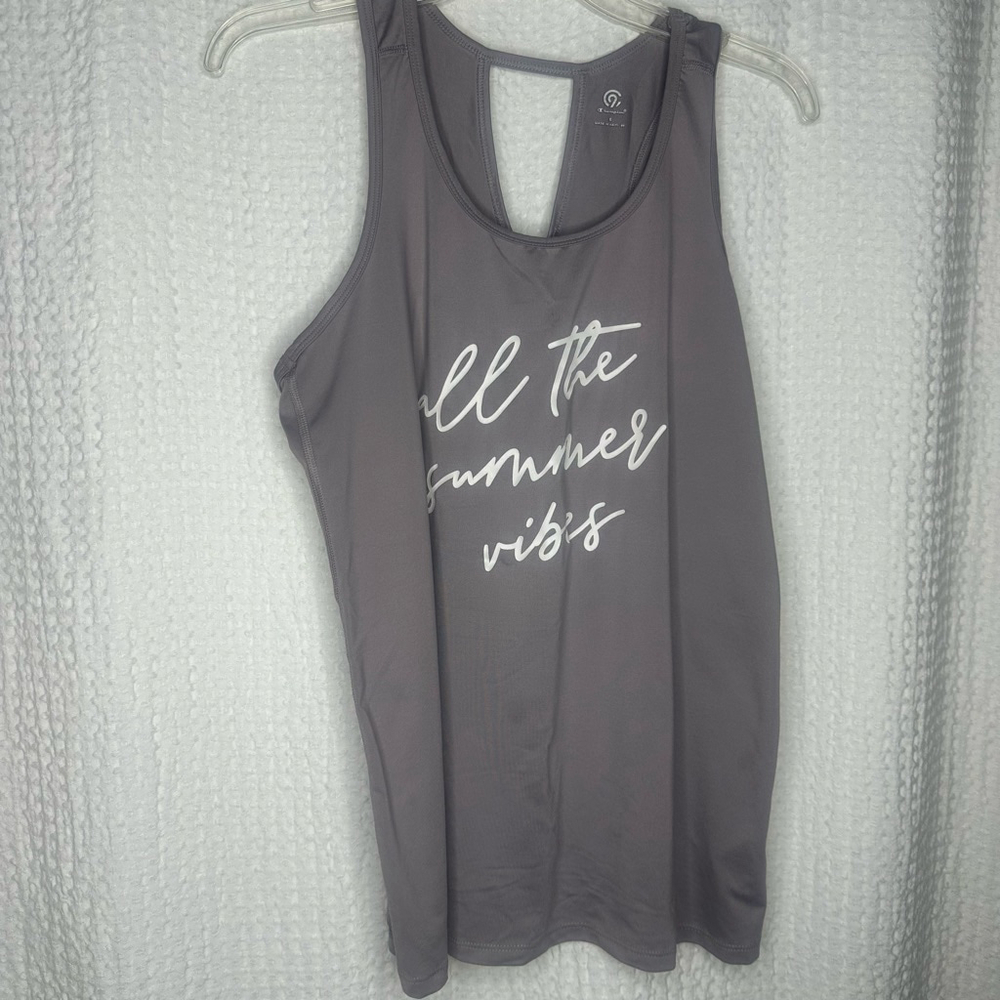 Women's Small C9 Champion Dry Fit Athletic Tank Top “All The Summer Vibes”